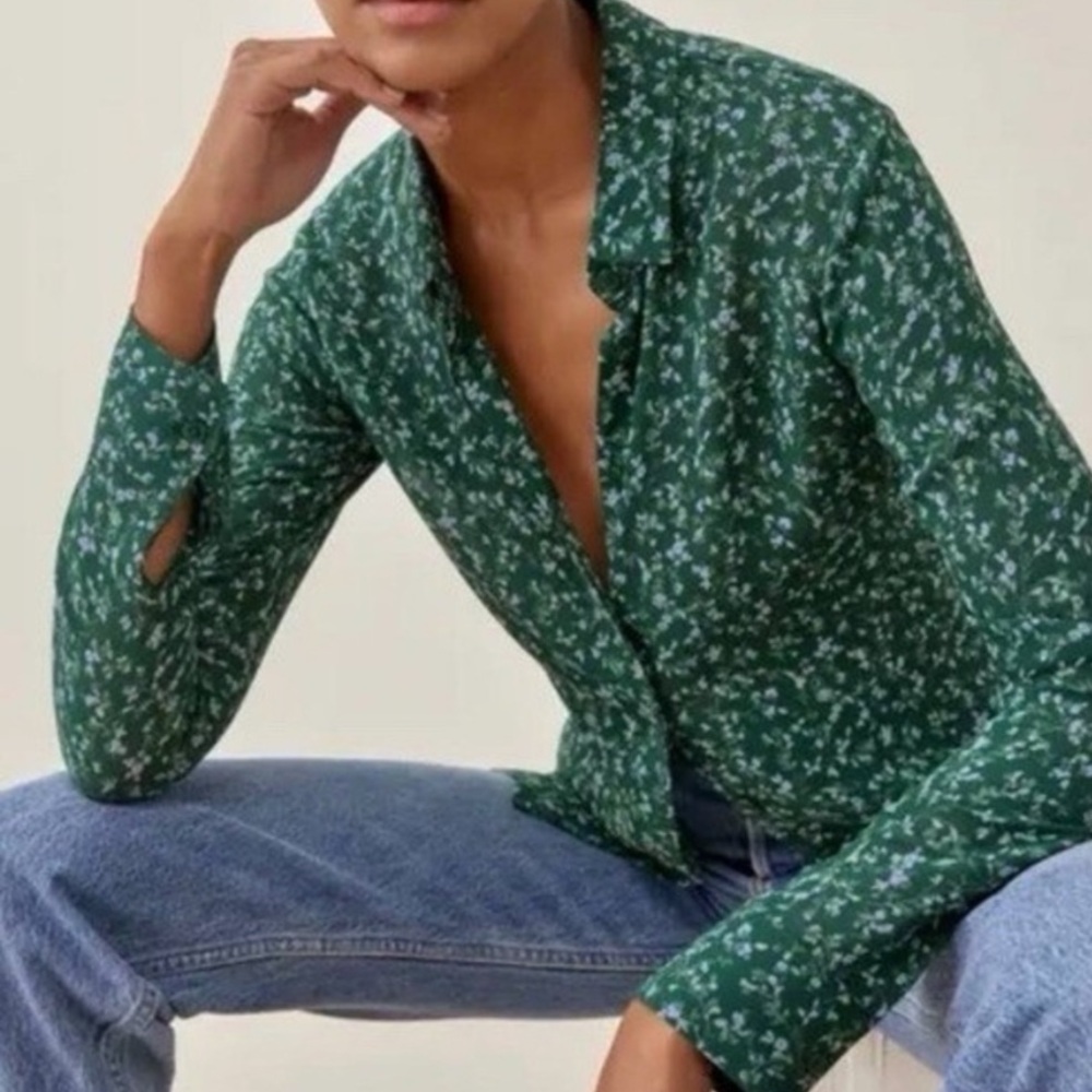 Reformation floral button down top